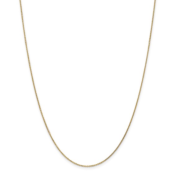 14k Gold .95 mm Diamond-cut Cable Chain Necklace - 24 in. 14k Gold .95 mm Diamond-cut Cable Chain Necklace - 24 in.